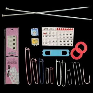 Vintage 20 Piece Knitting Crochet Needle Tool Bundle
